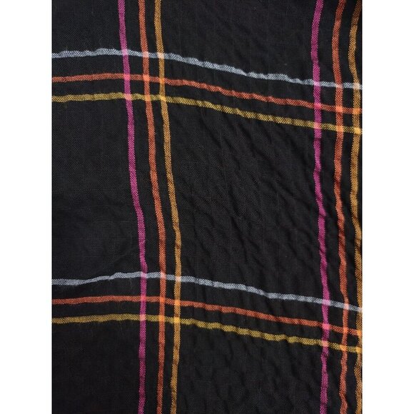 Jane + Delancey Black Plaid Button-Up Shirt Women’s M Cotton Relaxed Fit. NWT - Picture 6 of 10